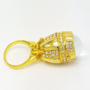 Vintage Xanadu Rhinestone ring Watch by migi (Unsigned) works